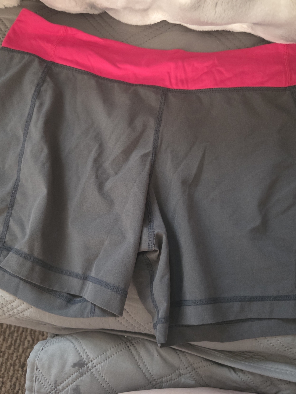 lululemon athletica Gray Shorts with Pink Waistband
